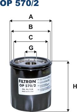 Filtron OP570/2 - Filtre à huile cwaw.fr