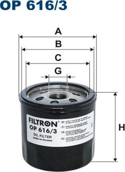 Filtron OP616/3 - Filtre à huile cwaw.fr