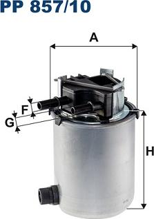 Filtron PP 857/10 - Filtre à carburant cwaw.fr