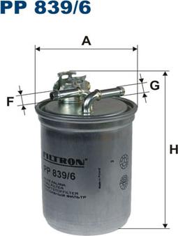 Filtron PP839/6 - Filtre à carburant cwaw.fr