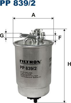 Filtron PP839/2 - Filtre à carburant cwaw.fr