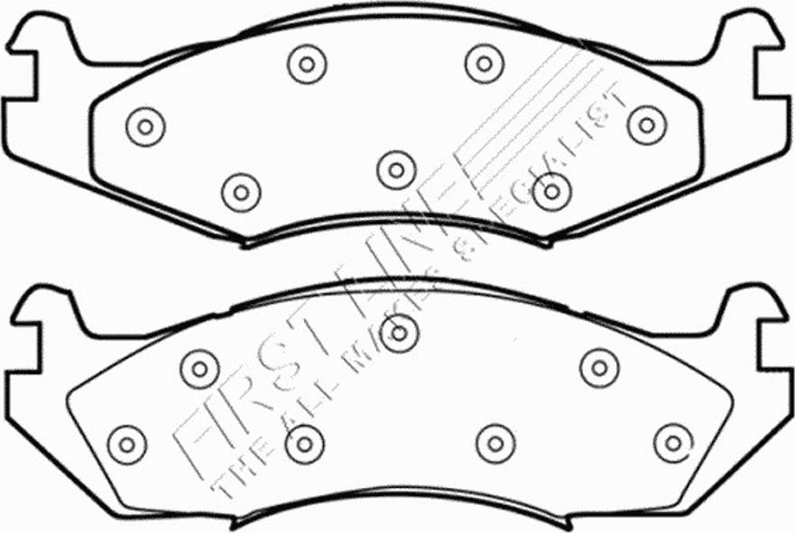 First Line FBP1575 - Kit de plaquettes de frein, frein à disque cwaw.fr