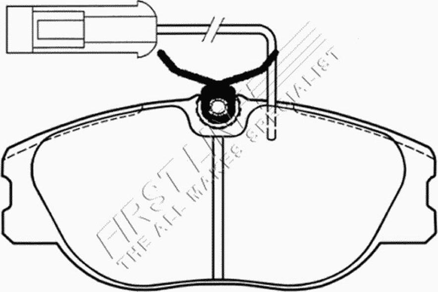 First Line FBP1189 - Kit de plaquettes de frein, frein à disque cwaw.fr