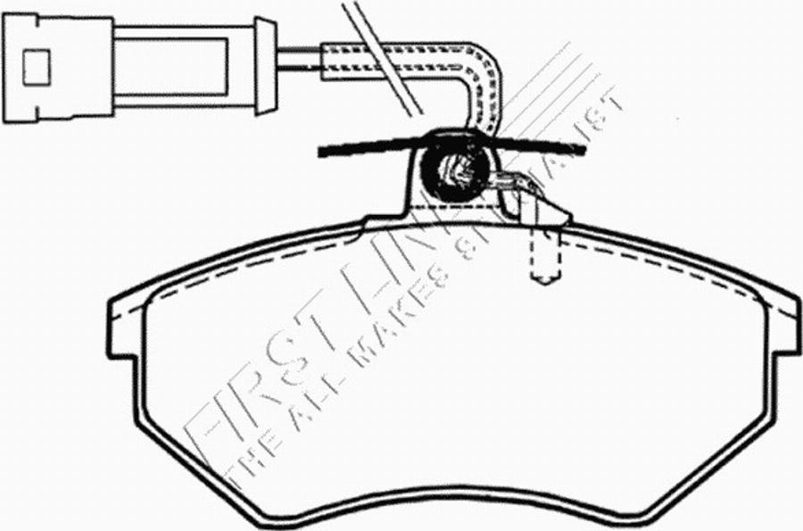 First Line FBP1225 - Kit de plaquettes de frein, frein à disque cwaw.fr