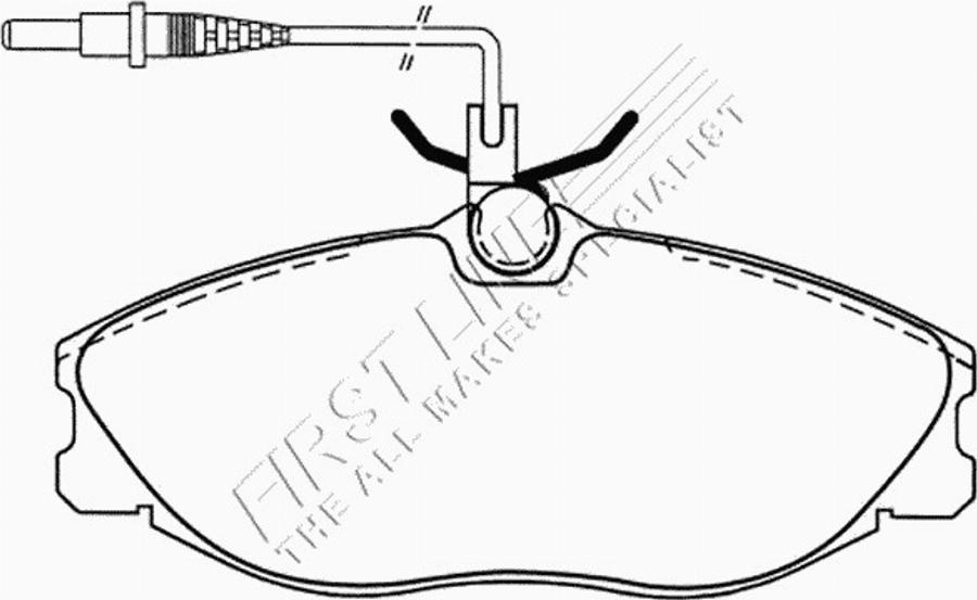 First Line FBP3060 - Kit de plaquettes de frein, disque de frein de stationnement cwaw.fr