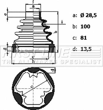 First Line FCB6440 - Joint-soufflet, arbre de commande cwaw.fr