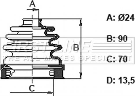 First Line FCB6401 - Joint-soufflet, arbre de commande cwaw.fr