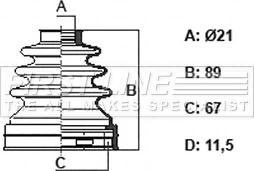 First Line FCB6402 - Joint-soufflet, arbre de commande cwaw.fr