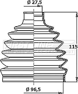 First Line FCB6411 - Joint-soufflet, arbre de commande cwaw.fr