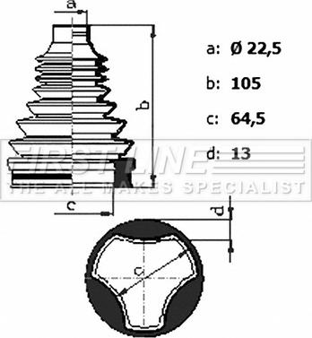 First Line FCB6434 - Joint-soufflet, arbre de commande cwaw.fr