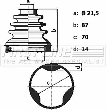 First Line FCB6430 - Joint-soufflet, arbre de commande cwaw.fr