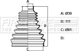 First Line FCB6428 - Joint-soufflet, arbre de commande cwaw.fr