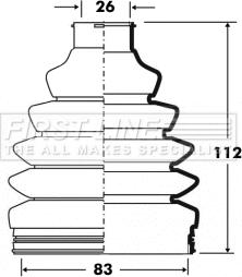 First Line FCB6080 - Joint-soufflet, arbre de commande cwaw.fr