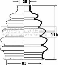 First Line FCB6083 - Joint-soufflet, arbre de commande cwaw.fr