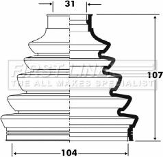 First Line FCB6087 - Joint-soufflet, arbre de commande cwaw.fr