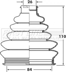 First Line FCB6071 - Joint-soufflet, arbre de commande cwaw.fr