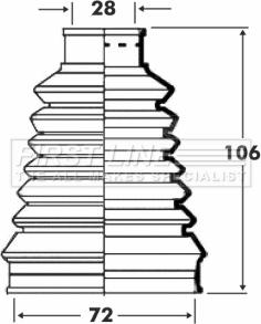 First Line FCB6072 - Joint-soufflet, arbre de commande cwaw.fr