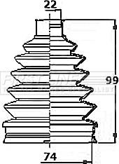 First Line FCB6142 - Joint-soufflet, arbre de commande cwaw.fr