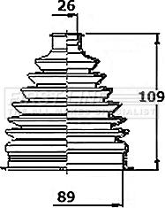 First Line FCB6150 - Joint-soufflet, arbre de commande cwaw.fr