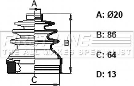 First Line FCB6157 - Joint-soufflet, arbre de commande cwaw.fr