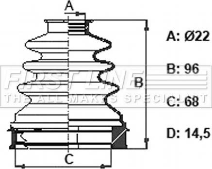 First Line FCB6169 - Joint-soufflet, arbre de commande cwaw.fr