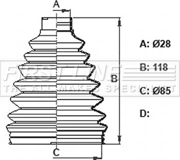 First Line FCB6163 - Joint-soufflet, arbre de commande cwaw.fr