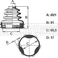 First Line FCB6108 - Joint-soufflet, arbre de commande cwaw.fr