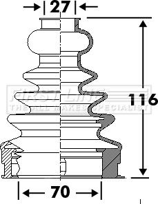 First Line FCB6113 - Joint-soufflet, arbre de commande cwaw.fr