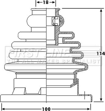 First Line FCB6184 - Joint-soufflet, arbre de commande cwaw.fr