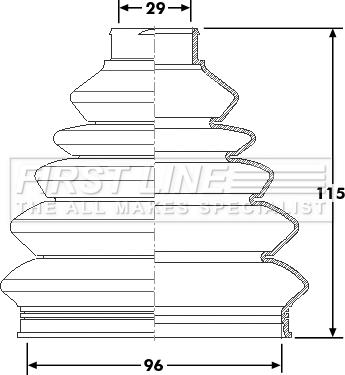 First Line FCB6180 - Joint-soufflet, arbre de commande cwaw.fr