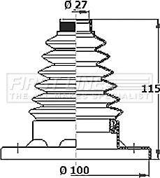 First Line FCB6137 - Joint-soufflet, arbre de commande cwaw.fr