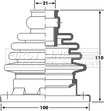 First Line FCB6173 - Joint-soufflet, arbre de commande cwaw.fr