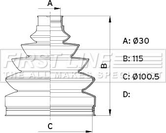 First Line FCB6345 - Joint-soufflet, arbre de commande cwaw.fr