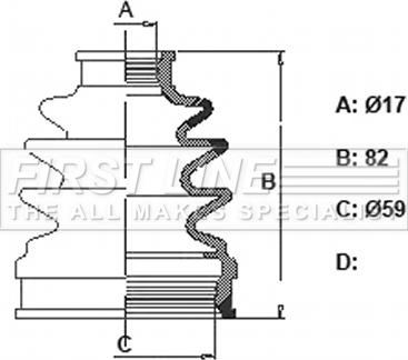 First Line FCB6343 - Joint-soufflet, arbre de commande cwaw.fr