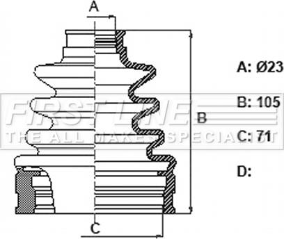 First Line FCB6347 - Joint-soufflet, arbre de commande cwaw.fr