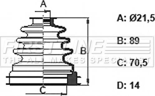 First Line FCB6357 - Joint-soufflet, arbre de commande cwaw.fr