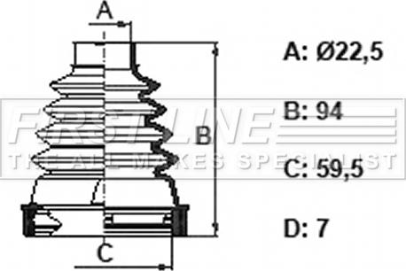 First Line FCB6368 - Joint-soufflet, arbre de commande cwaw.fr