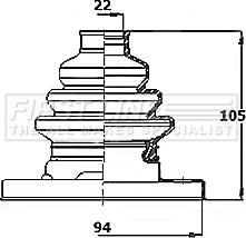 First Line FCB6317 - Joint-soufflet, arbre de commande cwaw.fr