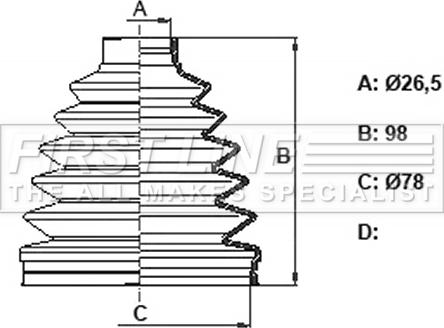 First Line FCB6389 - Joint-soufflet, arbre de commande cwaw.fr