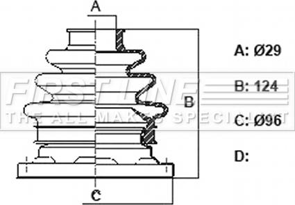 First Line FCB6385 - Joint-soufflet, arbre de commande cwaw.fr