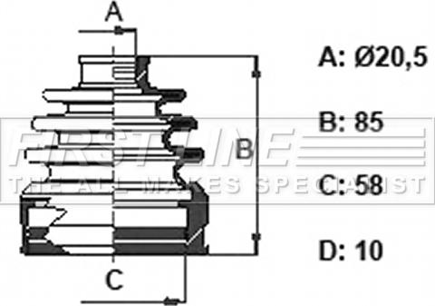 First Line FCB6371 - Joint-soufflet, arbre de commande cwaw.fr