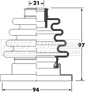 First Line FCB6295 - Joint-soufflet, arbre de commande cwaw.fr