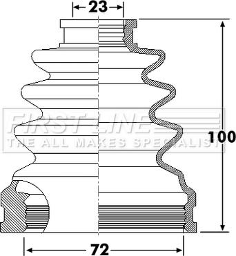 First Line FCB6298 - Joint-soufflet, arbre de commande cwaw.fr