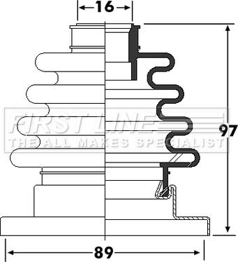 First Line FCB6252 - Joint-soufflet, arbre de commande cwaw.fr