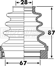 First Line FCB6261 - Joint-soufflet, arbre de commande cwaw.fr