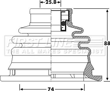 First Line FCB6209 - Joint-soufflet, arbre de commande cwaw.fr