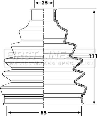 First Line FCB6205 - Joint-soufflet, arbre de commande cwaw.fr