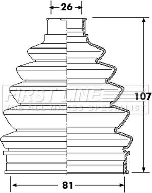 First Line FCB6215 - Joint-soufflet, arbre de commande cwaw.fr