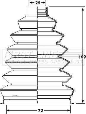 First Line FCB6211 - Joint-soufflet, arbre de commande cwaw.fr