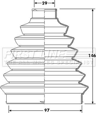 First Line FCB6213 - Joint-soufflet, arbre de commande cwaw.fr